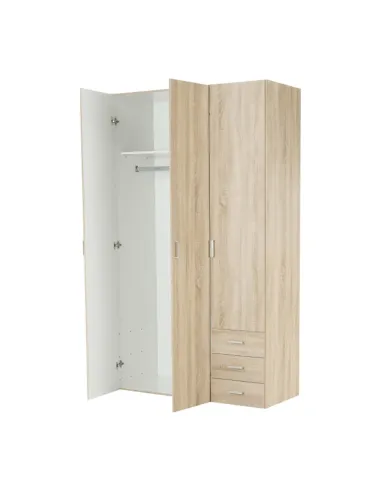 Dulap GWEN 70429 pentru dormitor, 115.8x200.4x49.5 cm, PAL înfoliat stejar sonoma | MobilaOK