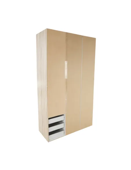 Dulap GWEN 70429 pentru dormitor, 115.8x200.4x49.5 cm, PAL înfoliat stejar sonoma | MobilaOK