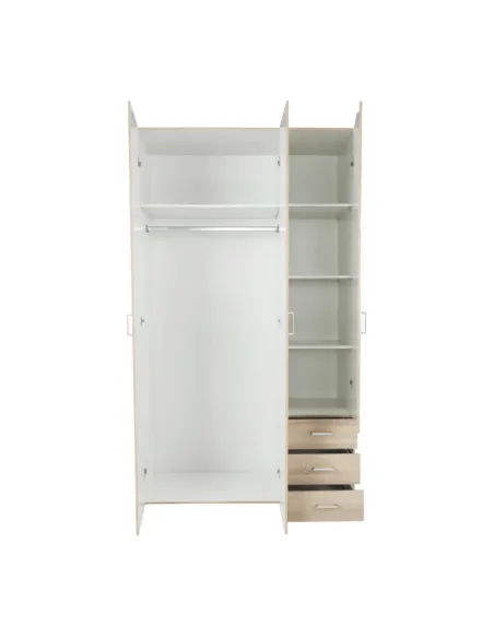 Dulap GWEN 70429 pentru dormitor, 115.8x200.4x49.5 cm, PAL înfoliat stejar sonoma | MobilaOK