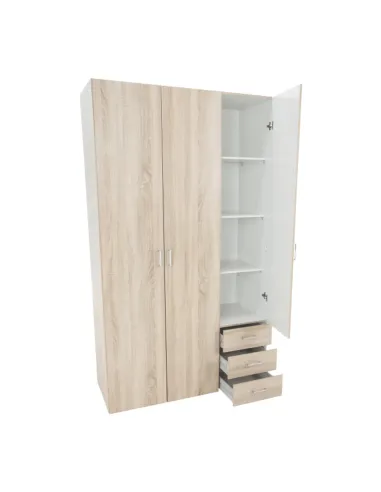 Dulap GWEN 70429 pentru dormitor, 115.8x200.4x49.5 cm, PAL înfoliat stejar sonoma | MobilaOK