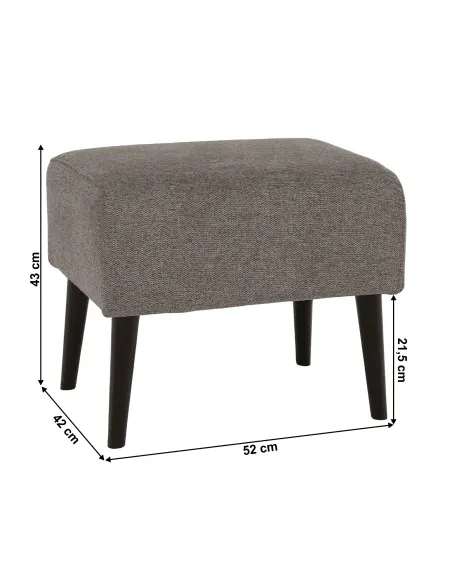 Taburet SAMY, living, 52x42x43 cm, material Matana 03, picior lemn | MobilaOK