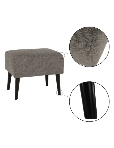 Taburet SAMY, living, 52x42x43 cm, material Matana 03, picior lemn | MobilaOK
