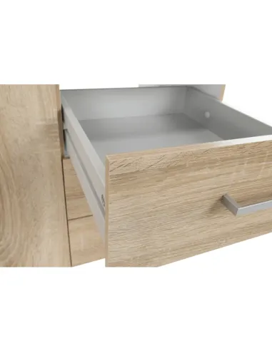 Dulap GWEN 70429 pentru dormitor, 115.8x200.4x49.5 cm, PAL înfoliat stejar sonoma | MobilaOK