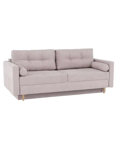 Canapea extensibilă AURELIA, roz antic, living, 216x93x100 cm, textil Queens | MobilaOK