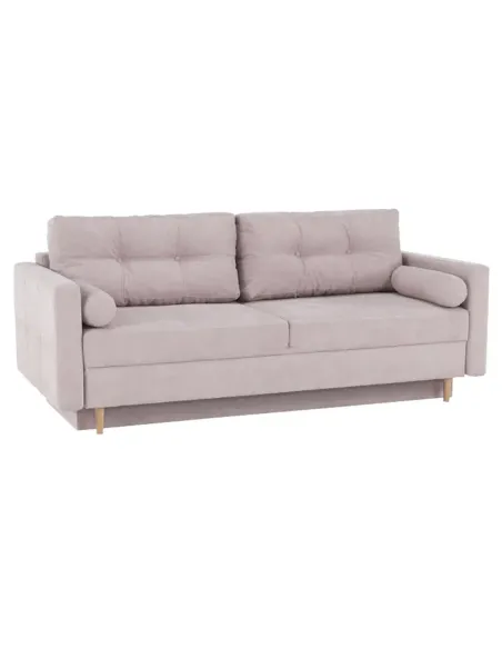 Canapea extensibilă AURELIA, roz antic, living, 216x93x100 cm, textil Queens | MobilaOK