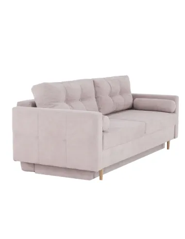 Canapea extensibilă AURELIA, roz antic, living, 216x93x100 cm, textil Queens | MobilaOK