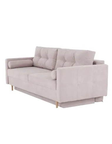 Canapea extensibilă AURELIA, roz antic, living, 216x93x100 cm, textil Queens | MobilaOK
