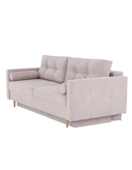 Canapea extensibilă AURELIA, roz antic, living, 216x93x100 cm, textil Queens | MobilaOK