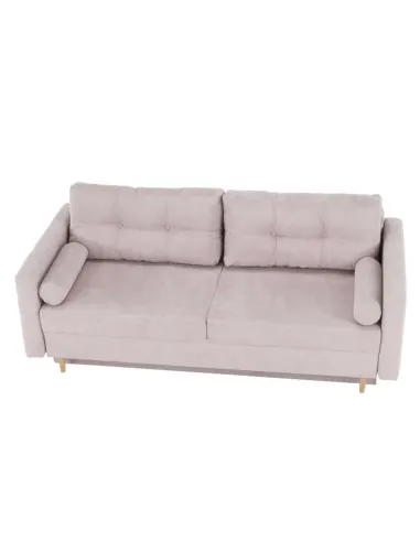 Canapea extensibilă AURELIA, roz antic, living, 216x93x100 cm, textil Queens | MobilaOK
