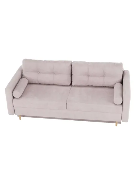 Canapea extensibilă AURELIA, roz antic, living, 216x93x100 cm, textil Queens | MobilaOK