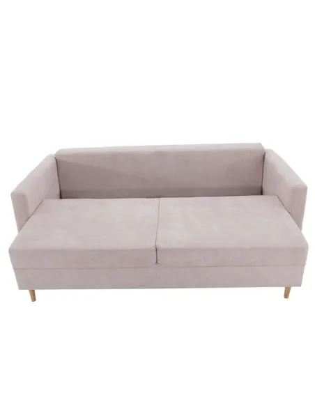 Canapea extensibilă AURELIA, roz antic, living, 216x93x100 cm, textil Queens | MobilaOK