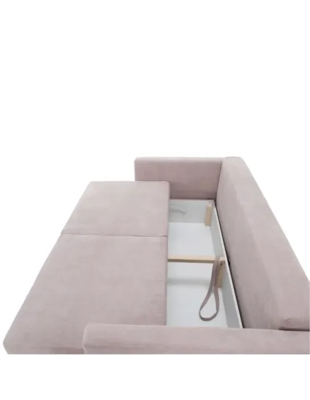 Canapea extensibilă AURELIA, roz antic, living, 216x93x100 cm, textil Queens | MobilaOK