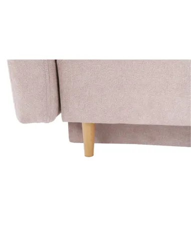 Canapea extensibilă AURELIA, roz antic, living, 216x93x100 cm, textil Queens | MobilaOK