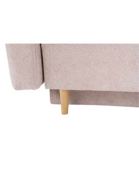 Canapea extensibilă AURELIA, roz antic, living, 216x93x100 cm, textil Queens | MobilaOK