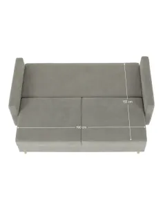 Canapea extensibilă AURELIA, living, 216x93x100 cm, textil Queens, gri | MobilaOK 2