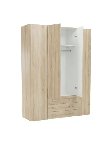 Dulap GWEN, dormitor, 154x200.4x49.5 cm, PAL înfoliat stejar sonoma | MobilaOK