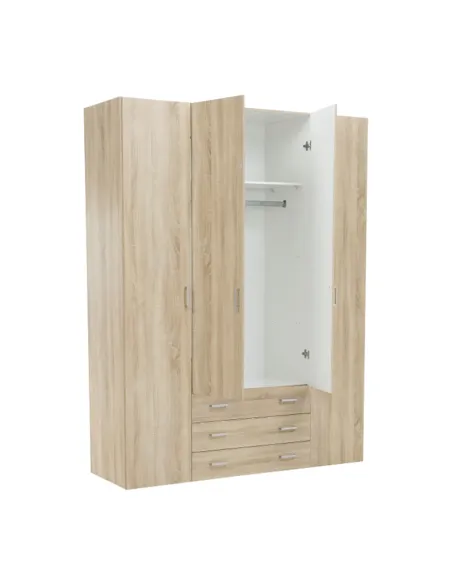 Dulap GWEN, dormitor, 154x200.4x49.5 cm, PAL înfoliat stejar sonoma | MobilaOK