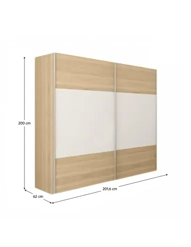 Set Dormitor, GABRIELA NEW, dormitor, pat 160x200 cm, PAL melaminat stejar sonoma/alb | MobilaOK