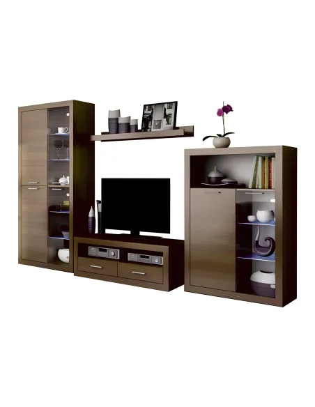 Ansamblu Living TOGO 2 NEW, living, 304x194x48.5 cm, PAL melaminat nuc warmia/alb | MobilaOK