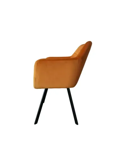 Fotoliu ZERON NEW, living/birou, 60x60x86 cm, Catifea și metal | MobilaOK