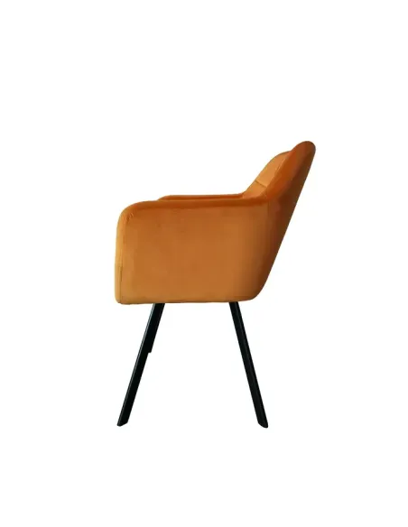 Fotoliu ZERON NEW, living/birou, 60x60x86 cm, Catifea și metal | MobilaOK