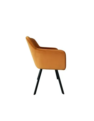 Fotoliu ZERON NEW, living/birou, 60x60x86 cm, Catifea și metal | MobilaOK