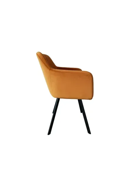 Fotoliu ZERON NEW, living/birou, 60x60x86 cm, Catifea și metal | MobilaOK