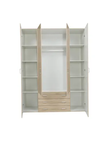 Dulap GWEN, dormitor, 154x200.4x49.5 cm, PAL înfoliat stejar sonoma | MobilaOK