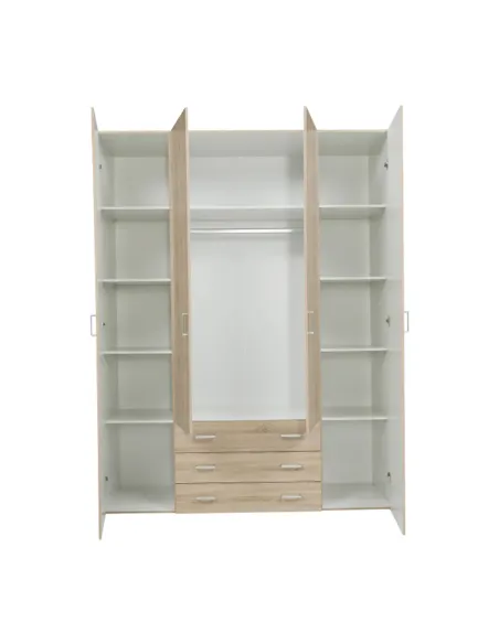 Dulap GWEN, dormitor, 154x200.4x49.5 cm, PAL înfoliat stejar sonoma | MobilaOK