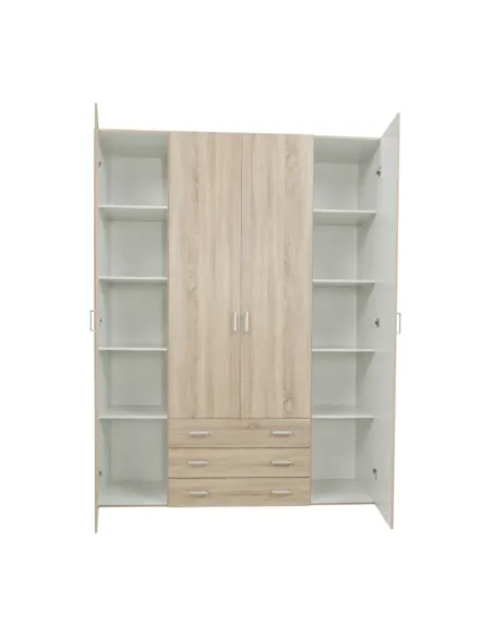 Dulap GWEN, dormitor, 154x200.4x49.5 cm, PAL înfoliat stejar sonoma | MobilaOK