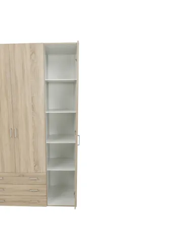Dulap GWEN, dormitor, 154x200.4x49.5 cm, PAL înfoliat stejar sonoma | MobilaOK