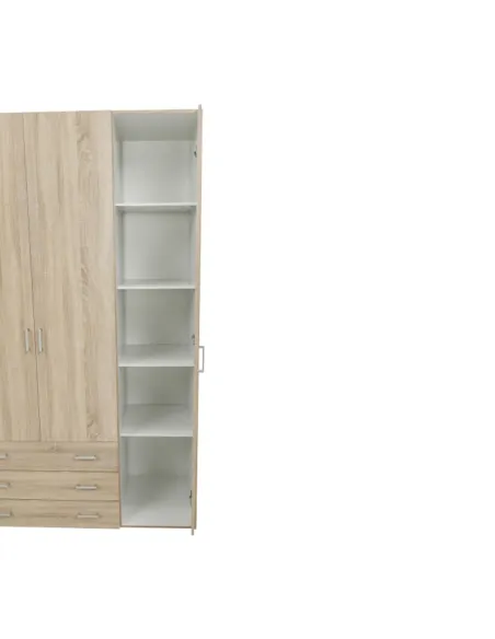 Dulap GWEN, dormitor, 154x200.4x49.5 cm, PAL înfoliat stejar sonoma | MobilaOK