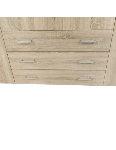 Dulap GWEN, dormitor, 154x200.4x49.5 cm, PAL înfoliat stejar sonoma | MobilaOK