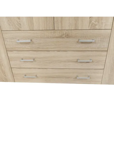 Dulap GWEN, dormitor, 154x200.4x49.5 cm, PAL înfoliat stejar sonoma | MobilaOK