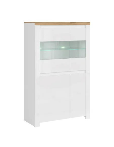 Vitrină VILGO, living/hol, 98x41.5x156.5 cm, PAL melaminat | MobilaOK