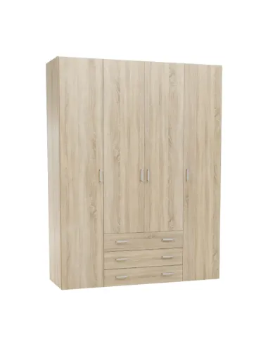 Dulap GWEN, dormitor, 154x200.4x49.5 cm, PAL înfoliat stejar sonoma | MobilaOK