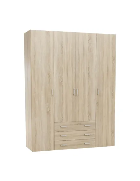 Dulap GWEN, dormitor, 154x200.4x49.5 cm, PAL înfoliat stejar sonoma | MobilaOK