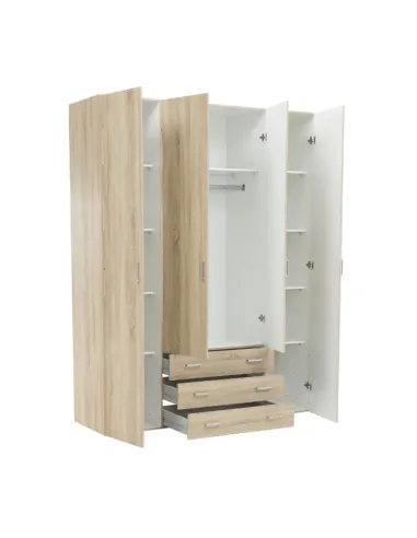 Dulap GWEN, dormitor, 154x200.4x49.5 cm, PAL înfoliat stejar sonoma | MobilaOK