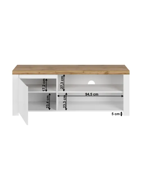 Masă TV VILGO, living, 156x41.5x61 cm, PAL melaminat și MDF | MobilaOK