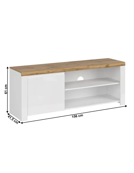 Masă TV VILGO, living, 156x41.5x61 cm, PAL melaminat și MDF | MobilaOK