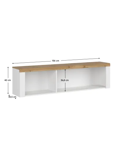 Raft suspendat VILGO pentru living, dormitor, 156x30.5x40 cm, PAL melaminat | MobilaOK