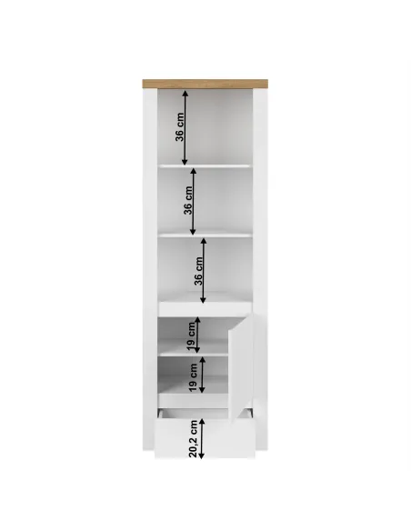 Raft VILGO, hol/dormitor/living, 68x41.5x202 cm, PAL melaminat | MobilaOK
