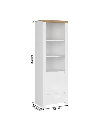 Raft VILGO, hol/dormitor/living, 68x41.5x202 cm, PAL melaminat | MobilaOK