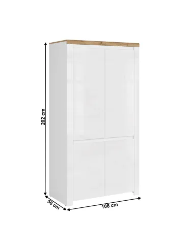 Dulap VILGO, dormitor, 106x56x202 cm, PAL melaminat | MobilaOK