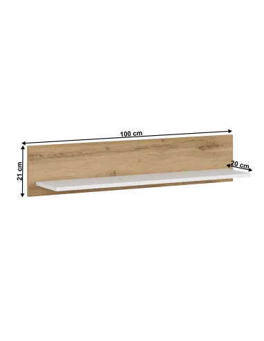 Raft VILGO, dormitor/living, 100x20x21 cm, PAL melaminat | MobilaOK