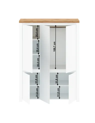 Dulap VILGO pentru dormitor/hol, 150.8x56x202 cm, PAL melaminat | MobilaOK