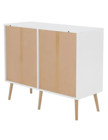 Comodă OSLO 75387 pentru dormitor/hol, 98.1x81x39.1 cm, PAL melaminat stejar sonoma/alb | MobilaOK
