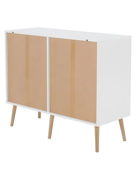 Comodă OSLO 75387 pentru dormitor/hol, 98.1x81x39.1 cm, PAL melaminat stejar sonoma/alb | MobilaOK