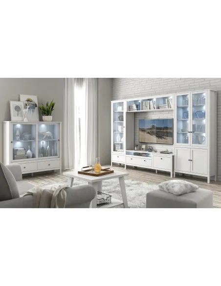 Masă TV OLJE, living, 160x42x54.5 cm, PAL melaminat | MobilaOK