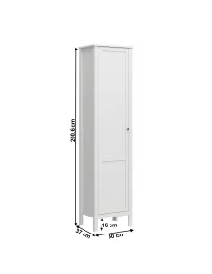 Raft OLJE, alb, living/dormitor, 50x37x200.6 cm, PAL/MDF | MobilaOK 2